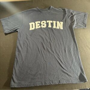 Ocean Beach Sport Wear Men's Black Graphic Logo T-Shirt M Cotton Crew Neck